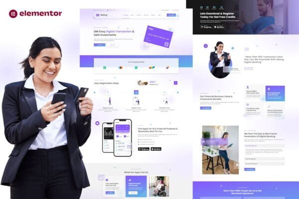 Abang - Digital Bank & Financial Investment Elementor Template Kit