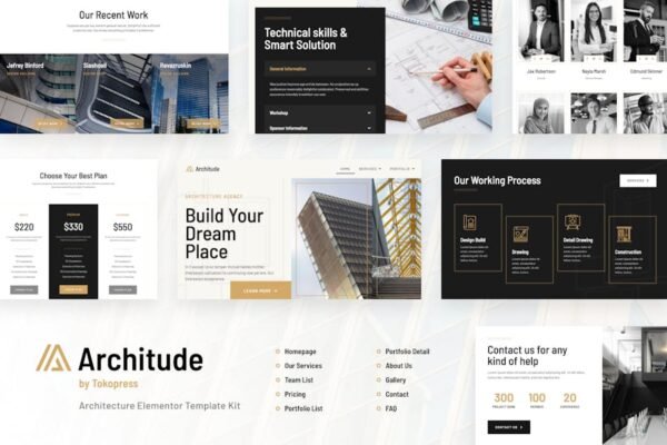 Architude | Architecture Agency & Interior Design Elementor Template Kit