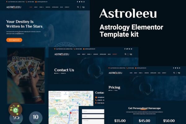 Astroleeu - Astrology & Numerology Elementor Template Kit