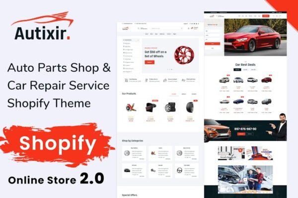 Autixir - Auto Parts Shop Shopify Theme OS 2.0