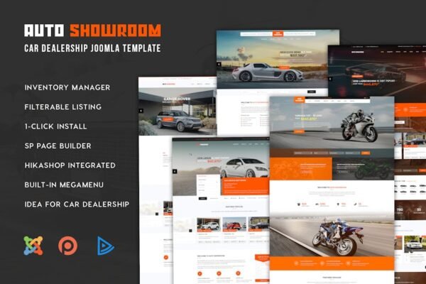 Auto Showroom - Car Dealership Joomla Template