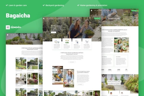 Bagaicha - Landscape & Gardening Elementor Template Kit