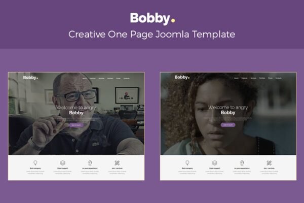 Bobby - Creative One Page Joomla Template