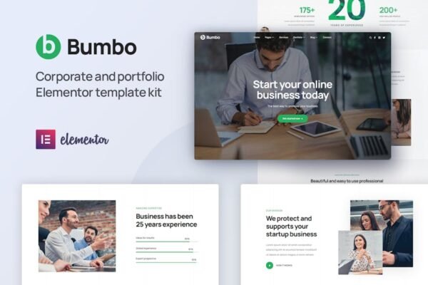 Bumbo - Business & Startup Portfolio Elementor Template Kit
