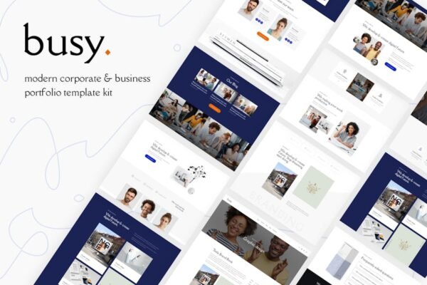 Busy | Modern Corporate & Business Portfolio Elementor Template Kit