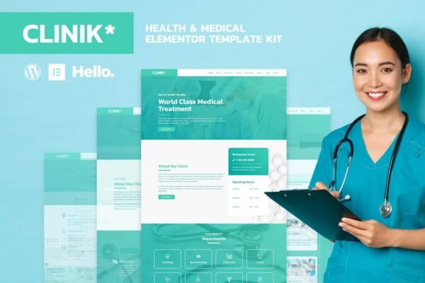 CLINIK - Hospital & Clinical Health Care Elementor Template Kit