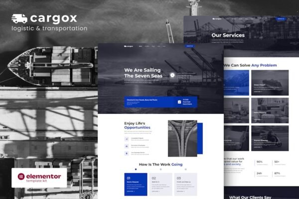 Cargox - Logistic & Transportation Elementor Pro Template Kit