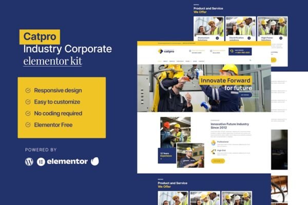 Catpro - Industry Corporate Elementor Template Kit