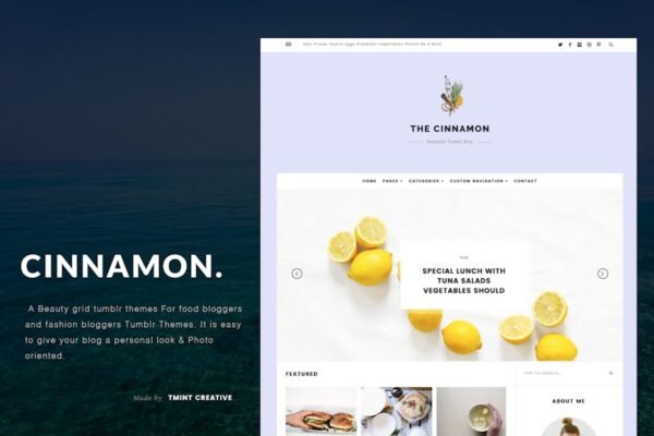 Cinnamon | Casual Grid Tumblr Theme