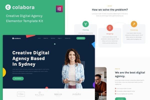 Colabora - Creative Digital Agency Elementor Template Kit