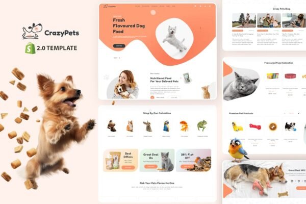 Crazy Pets - Dog Kennels, Pets Shop Shopify Theme