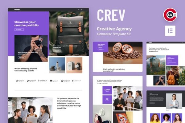 Crev - Creative Agency Elementor Template Kit