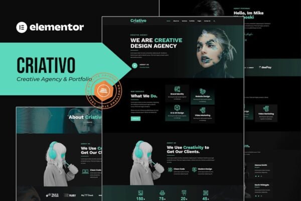 Criativo - Creative Agency & Portfolio Elementor Template Kit