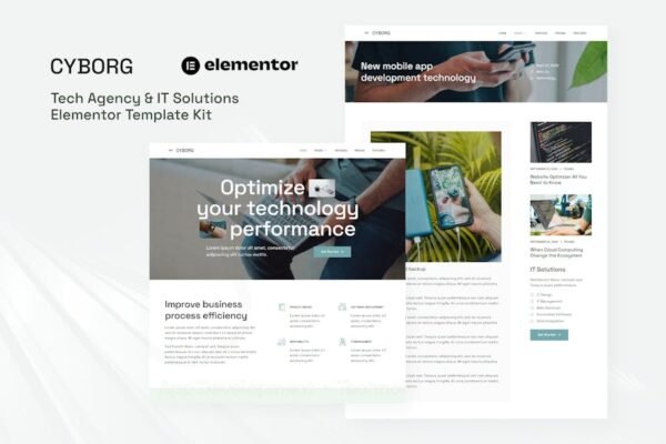 Cyborg - Tech Agency & IT Solutions Elementor Template Kit