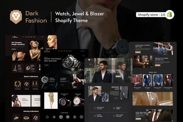 Dark Fashion - Watch, Jewel & Blazer Shopify Them