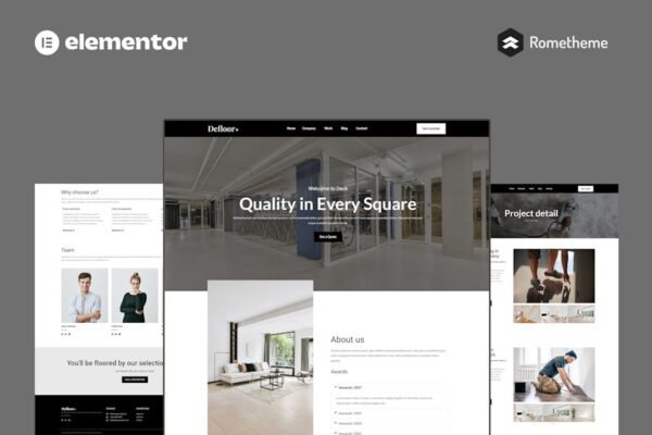 Defloor - Floor Company Elementor Pro Full Site Template Kit