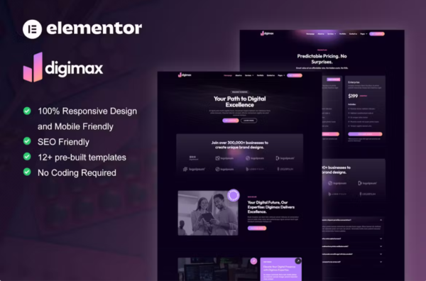 Digimax - Digital Marketing Agency Elementor Template Kit