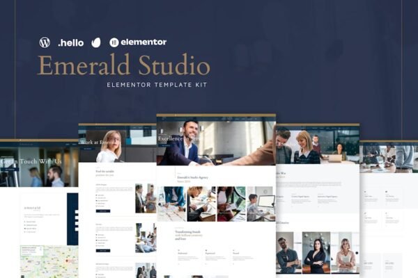 Emerald Studio - Digital Agency Elementor Template Kit