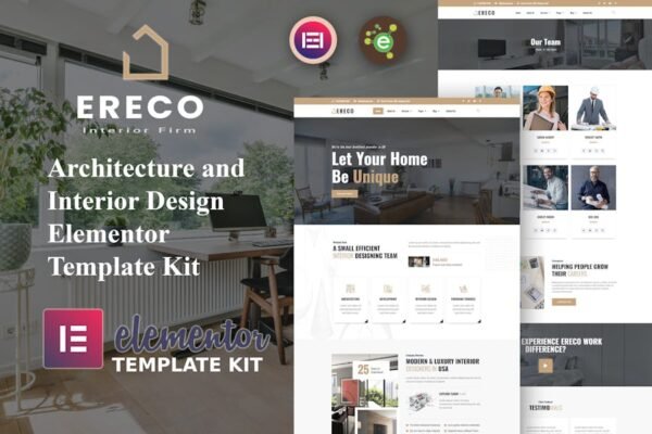 Ereco - Architecture & nterior Design Elementor Template Kit