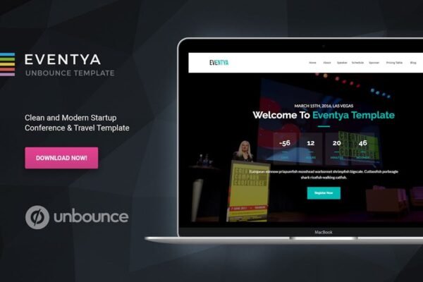 Eventya - Unbounce Landing Page
