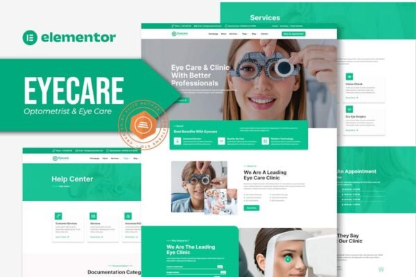 Eyecare - Optometrist & Eye Care Elementor Template Kit