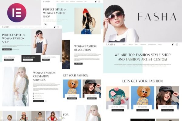 Fasha - Woman Fashion & Shop eCommerce Elementor Template Kit