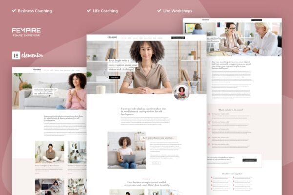 Fempire - Business Coach Elementor Pro Template Kit