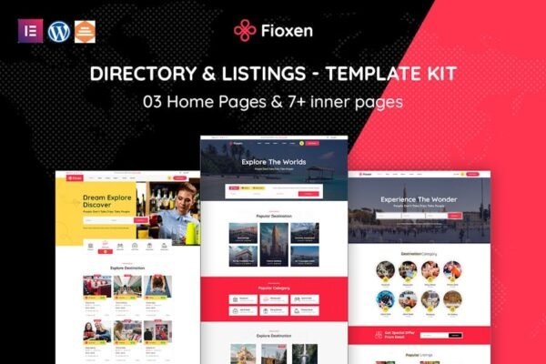 Fioxen - Travel Directory & Listings Elementor Template Kit