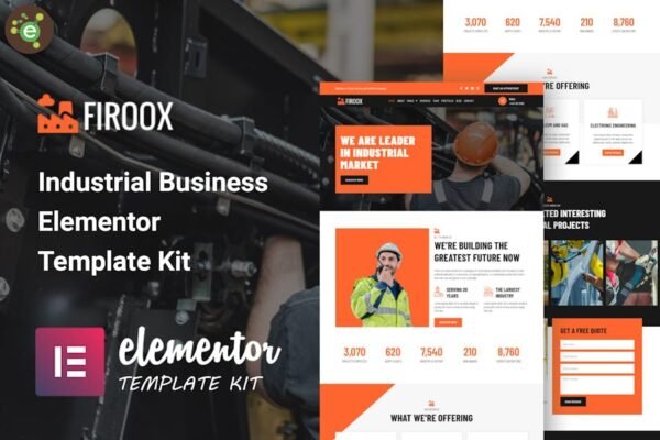 Firoox - Industrial Business Elementor Template Kit