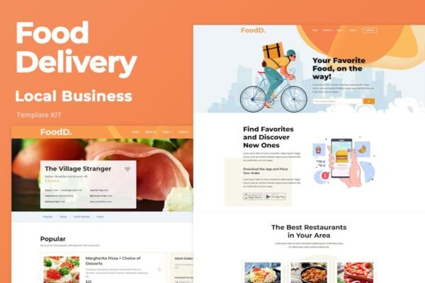 FoodDelivery - Local Business Elementor Template Kit