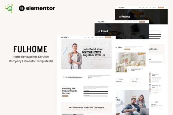 Fulhome - Home Renovations & Repair Company Elementor Pro Template Kit