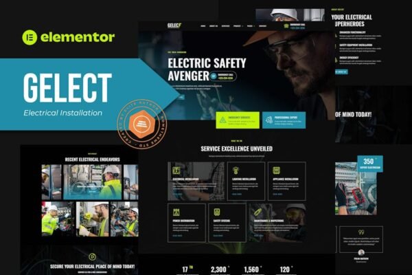 Gelect - Electrical Installation & Maintenance Elementor Template Kit