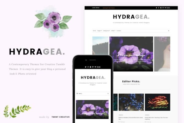 Hydragea -Responsive Tumblr Theme