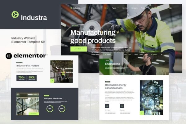 Industra - Industry & Manufacturing Elementor Template Kit