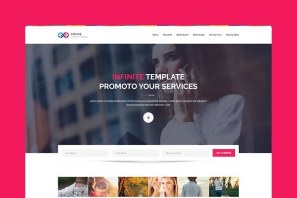 Infinite - CMS Unbounce Template