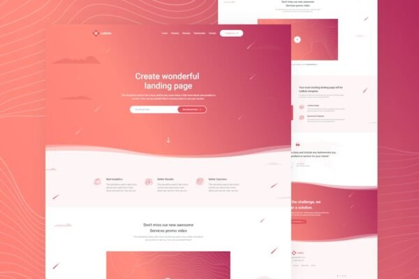 LeMeto - Isometric Business Unbounce Landing Page