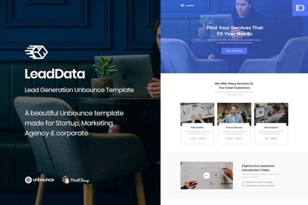LeadData - Lead Generation Unbounce Landing Page