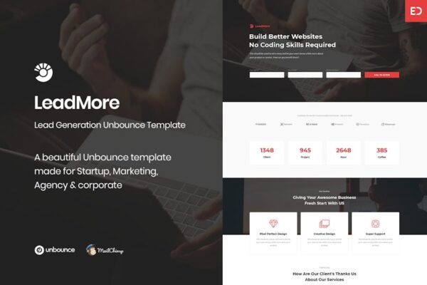 LeadMore - Lead Generation Unbounce Landing Page