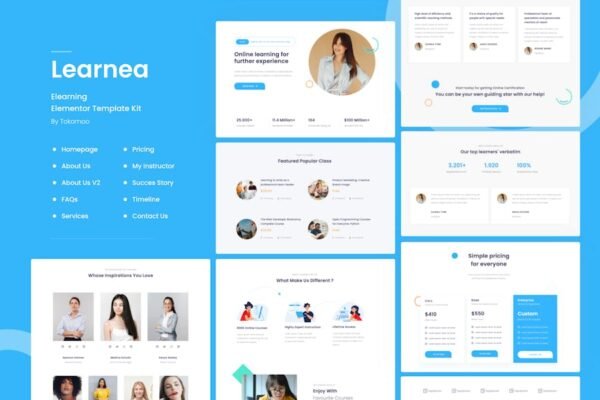 Learnera | e-Learning, School &a University Elementor Template Kit