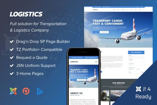 Logistics - Transportation Joomla 4 Template