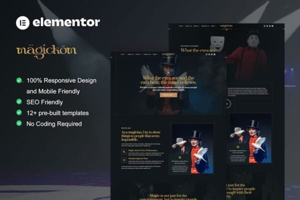Magickom - Magician Elementor Template Kit
