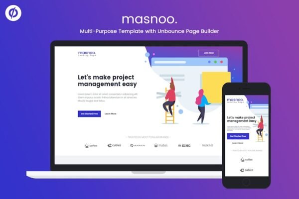 Masnoo - Multi-Purpose Unbounce Landing Page