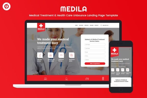 Medila - Medical & Health Care Unbounce Template