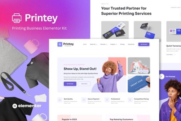 Printey - Printing Business Elementor Template Kit