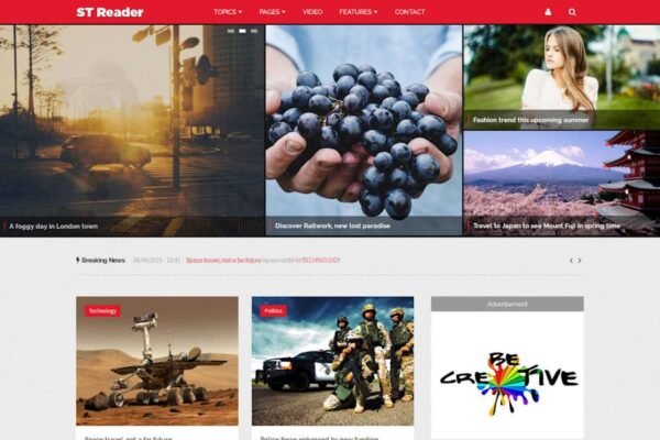 Reader - News & Magazine Drupal Theme