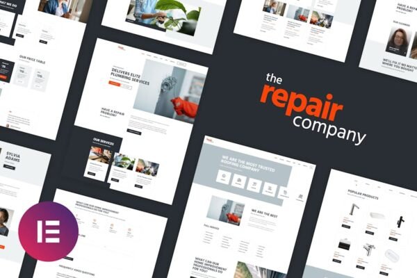 Renovirta - Plumbing & Repair Elementor Template Kit