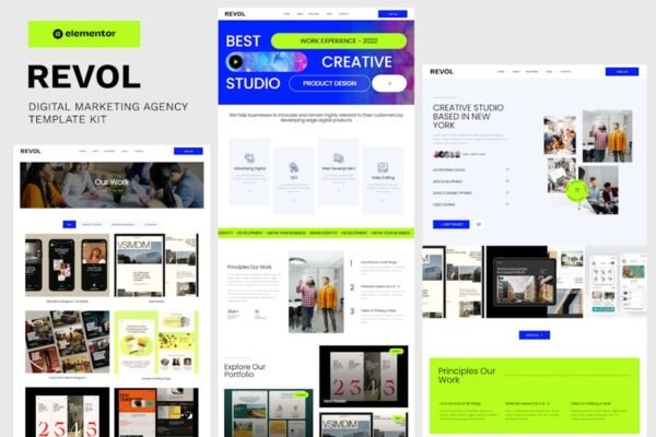 Revol - Digital Marketing Agency Elementor Template Kit