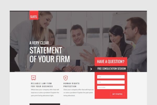 SUITS - Unbounce Law Template