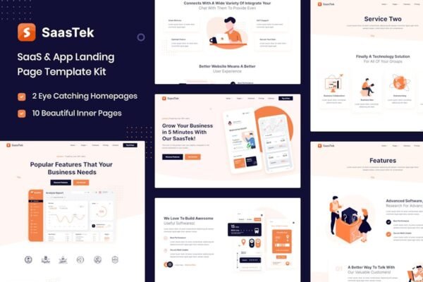 SaasTek - SaaS & Technology Elementor Template Kit