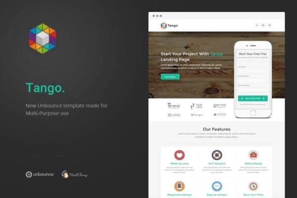 Tango - Multi-Purpose Unbounce Landing Page